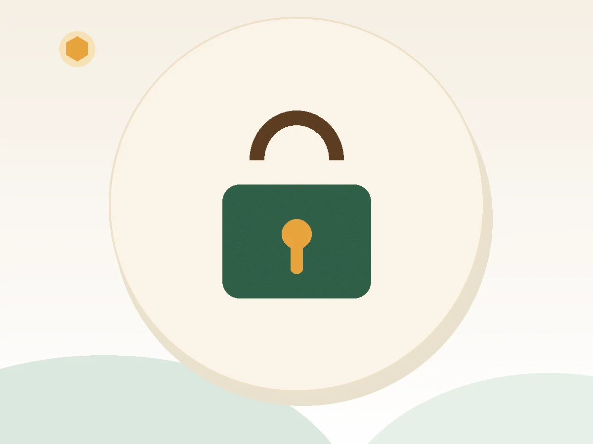 Padlock illustration representing data safety checks when verifying a loan service
